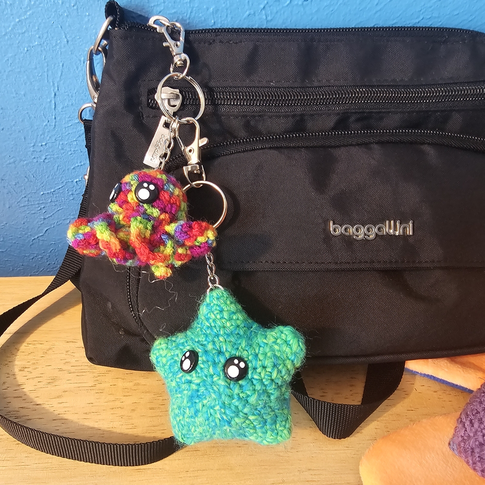 Amigurami Octopii Bag Charm- Handmade